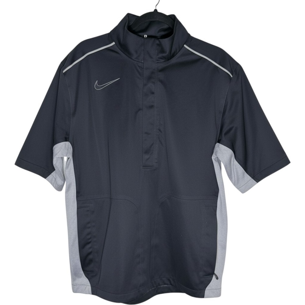 Nike Golf Black & Grey Pullover Windbreaker Sz Large